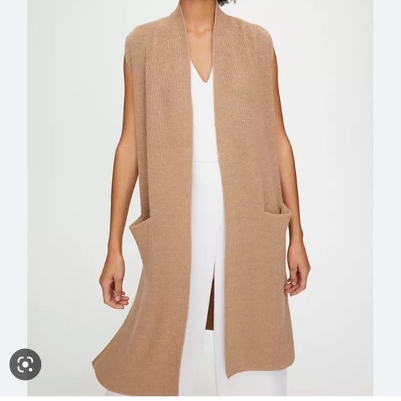 Lumiere Sweaters - Lumiere Knit Sleeveless Cardigan Wool Blend Vest